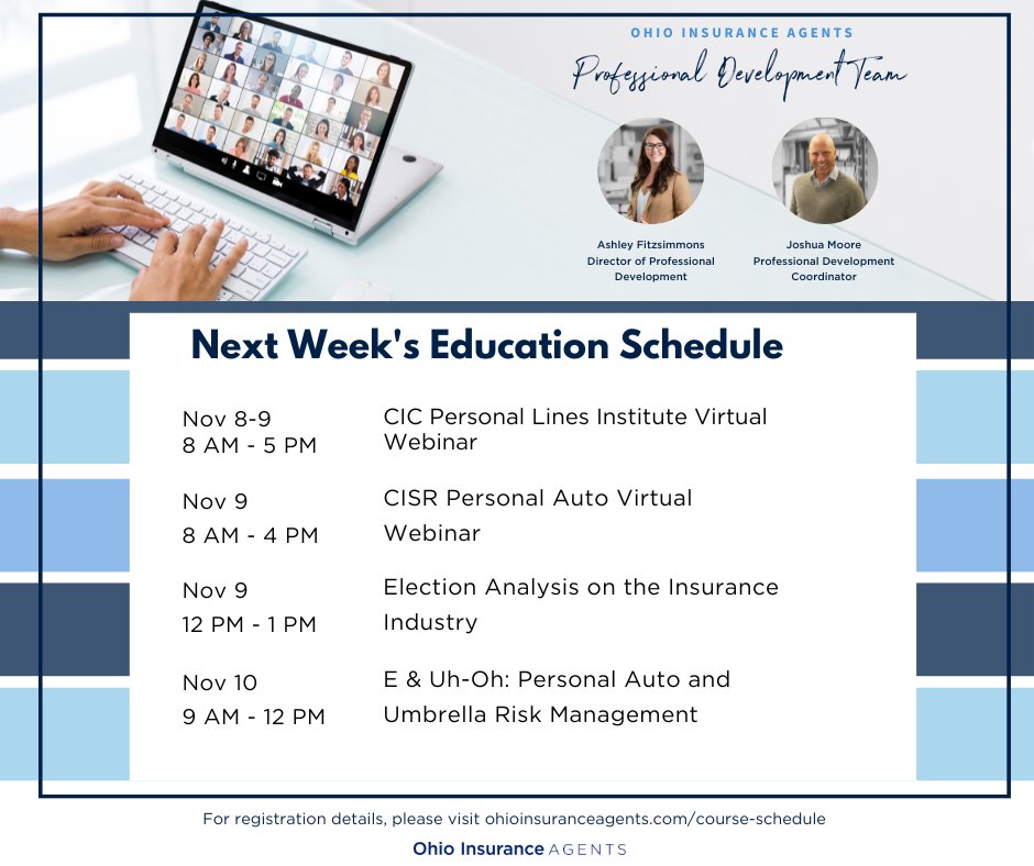 Next week is looking like another great opportunity to earn some CE! Here is what next week's professional development schedule looks like. REGISTER: bit.ly/2QwwbuL