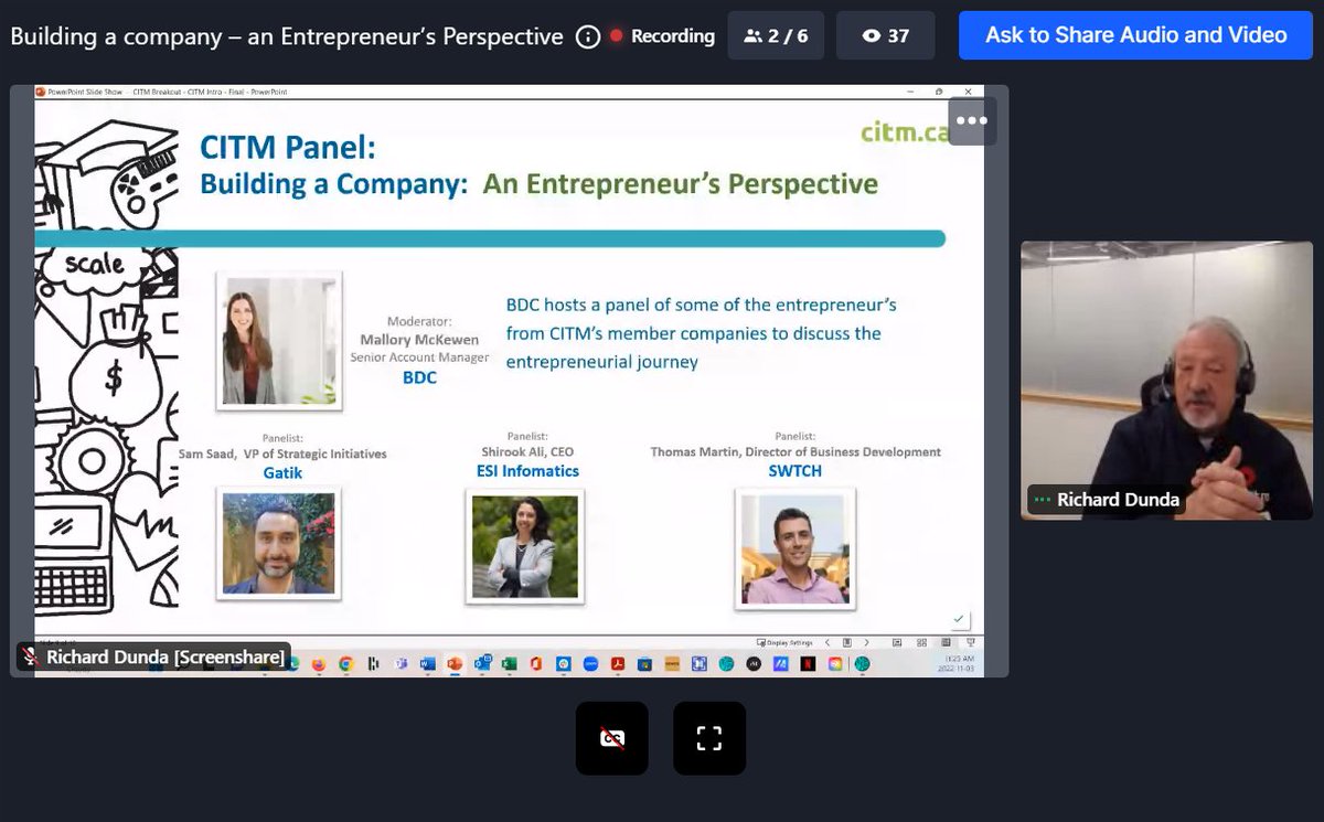 What does it take to launch a successful #startup? #FTMS2022 attendees are gaining invaluable insight as <a href="/bdc_ca/">BDC</a> moderates an engaging discussion featuring <a href="/Gatik_AI/">Gatik</a>, @EcosInf &amp; <a href="/swtchenergy/">SWTCH</a> as they share their experiences as #entrepreneurs.

<a href="/iF_hamont/">Innovation Factory</a>