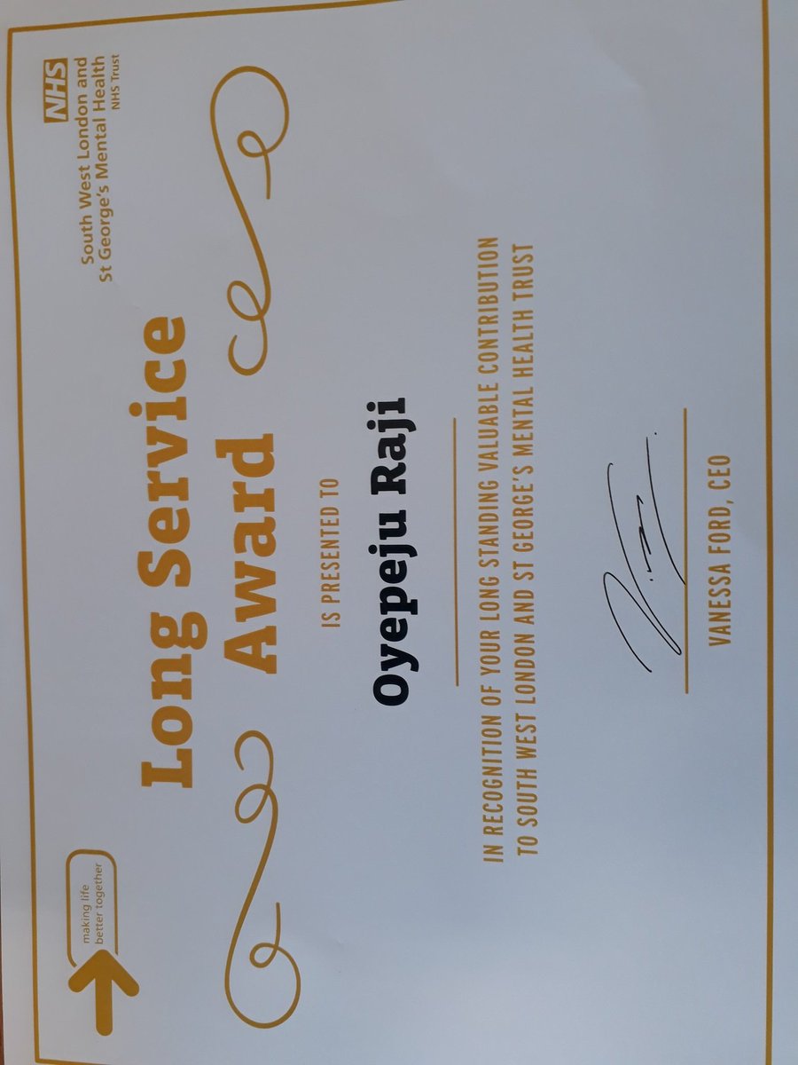 Peju Raji (@osraj1) on Twitter photo Received this in the post today😁 Put a spring in my step & not needed coffee. Thank you <a href="/SWLSTG/">South West London and St George's NHS</a> & all who've been part of the jrny. I'd stay another 20yrs... <a href="/psychiatryofid/">Psychiatry of ID</a> <a href="/ESwlstg/">Evolve (BAME) Staff Network SWLSTG</a> <a href="/SimplySeyi/">sb</a> <a href="/SWLSTGWomen/">SWLSTG Women</a>
<a href="/SWLSTG/">South West London and St George's NHS</a> I will wear the badge proudly. Some think it's my birthday 😉 Received this in the post today😁 Put a spring in my step & not needed coffee. Thank you <a href="/SWLSTG/">South West London and St George's NHS</a> & all who've been part of the jrny. I'd stay another 20yrs... <a href="/psychiatryofid/">Psychiatry of ID</a> <a href="/ESwlstg/">Evolve (BAME) Staff Network SWLSTG</a> <a href="/SimplySeyi/">sb</a> <a href="/SWLSTGWomen/">SWLSTG Women</a>
<a href="/SWLSTG/">South West London and St George's NHS</a> I will wear the badge proudly. Some think it's my birthday 😉