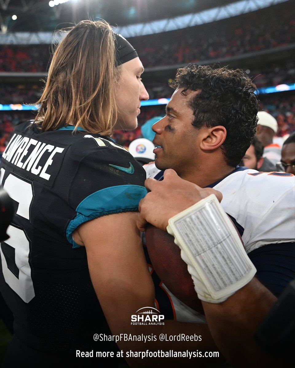 40.5% of the Jags drives have reached the red zone or scored prior, 6th in the league Trevor Lawrence is 18-of-41 with 9 TDs and 3 INT in the red zone. His red zone rating is ahead of only Russell Wilson Lawrence is last in the NFL in EPA per dropback in the red zone (-0.48)