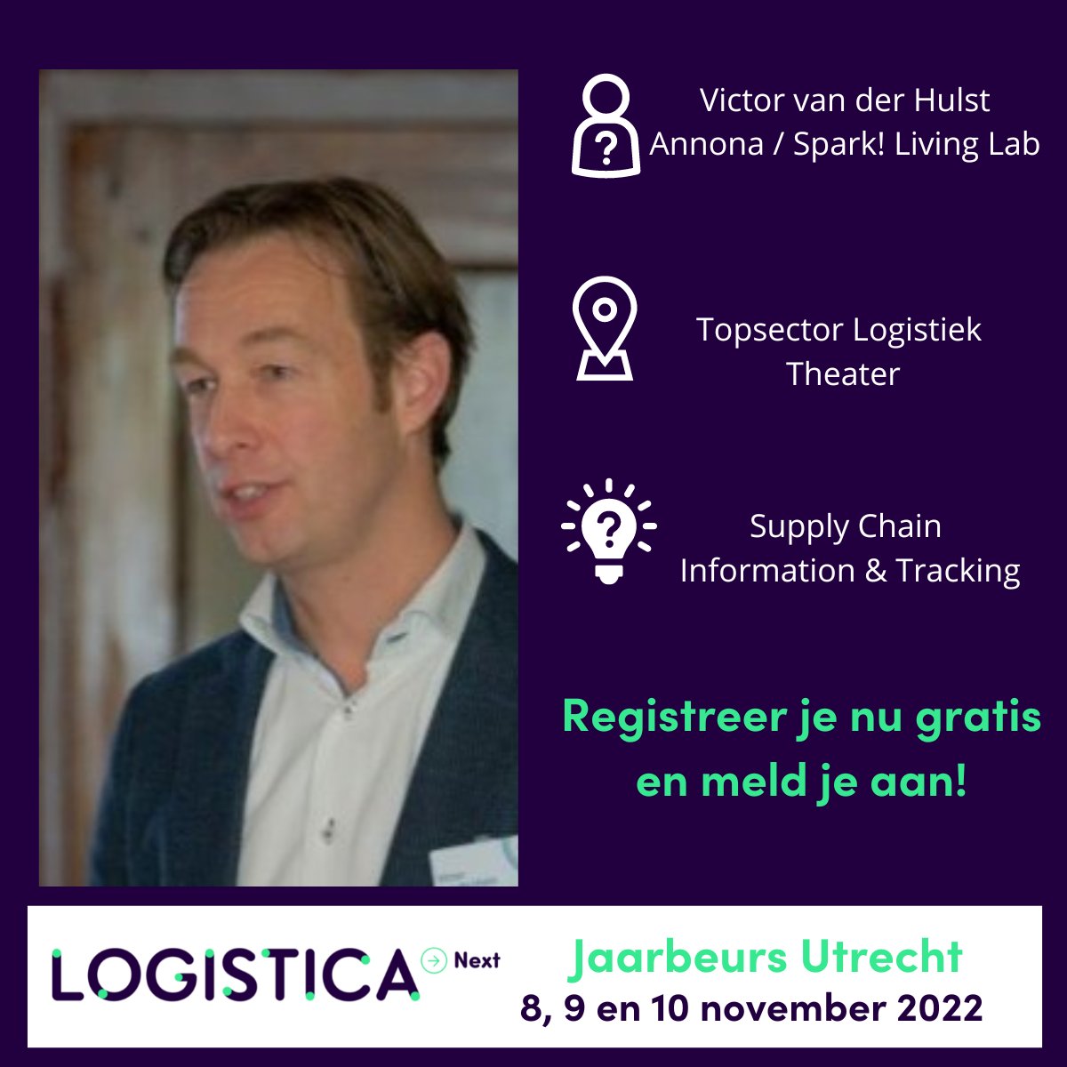 Dinalognews's tweet image. Spark! - Living Lab! en #Blocklab hebben samen een #blockchain toepassing ontwikkeld, genaamd Annona, die de daadwerkelijke ketenstructuur en goederenstroom weergeeft. Meer weten? Kom dan donderdag 10 november om 14.00 uur naar het @TSLogistiek Theater tijdens ICT &amp;amp; Logistiek.