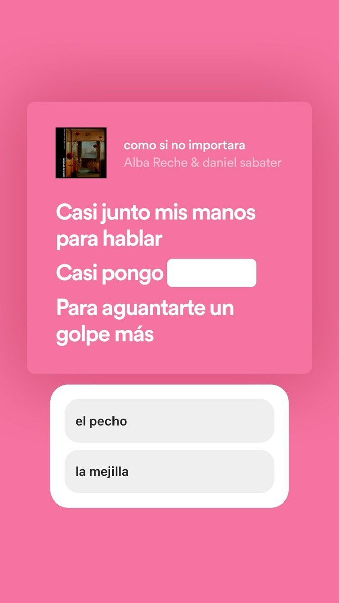📲| Insta Storie de <a href="/SpotifySpain/">Spotify Spain</a> en IG

"Completa la letra" 👀

🖇️:instagram.com/stories/spotif…