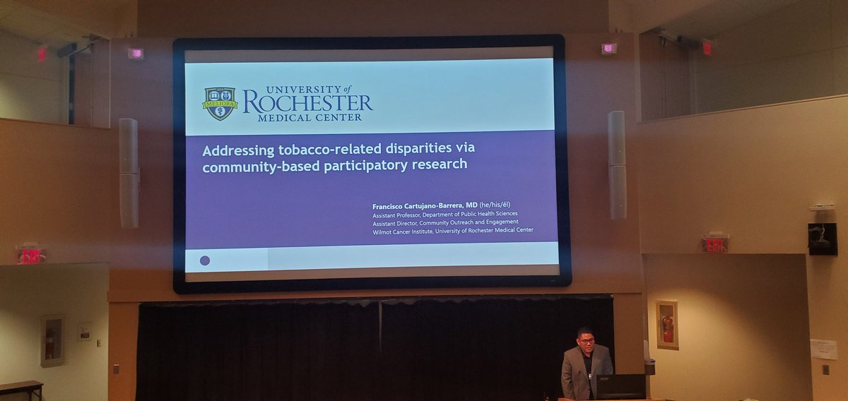 Always a great experience to listen to Dr. @CartujanoF present his research. Today he presents on his work on tobacco related health disparities. @WilmotCancer