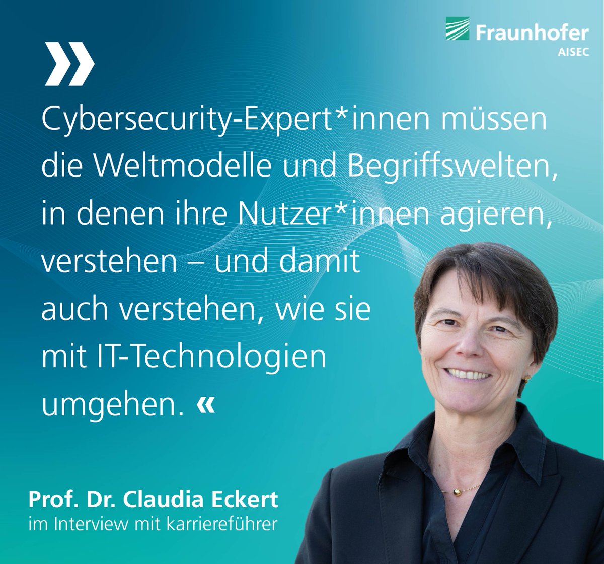 FraunhoferAISEC's tweet photo. Welche Skills muss der IT-Nachwuchs mitbringen?
Claudia Eckert erklärt bei @karrierefuehrer, wie Job-Profile in der #Cybersicherheit künftig aussehen:
https://t.co/nyTFmDqr1w
#UsableSecurity #ITJobs #WeKnowCybersecurity @TU_Muenchen https://t.co/PYOX78onj1