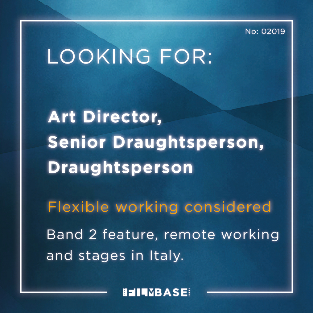 FilmbaseUK's tweet photo. This looks like a great job! Starting in the New Year and based in Italy, but with remote working options. Band 2 feature, CAD skills preferable. 

Sent to Accredited members on the 24th October. Ref 02019

___________________________

⭐️ Filmbase suppor… https://t.co/U9C8BJbf3E https://t.co/yheYOWBdEh