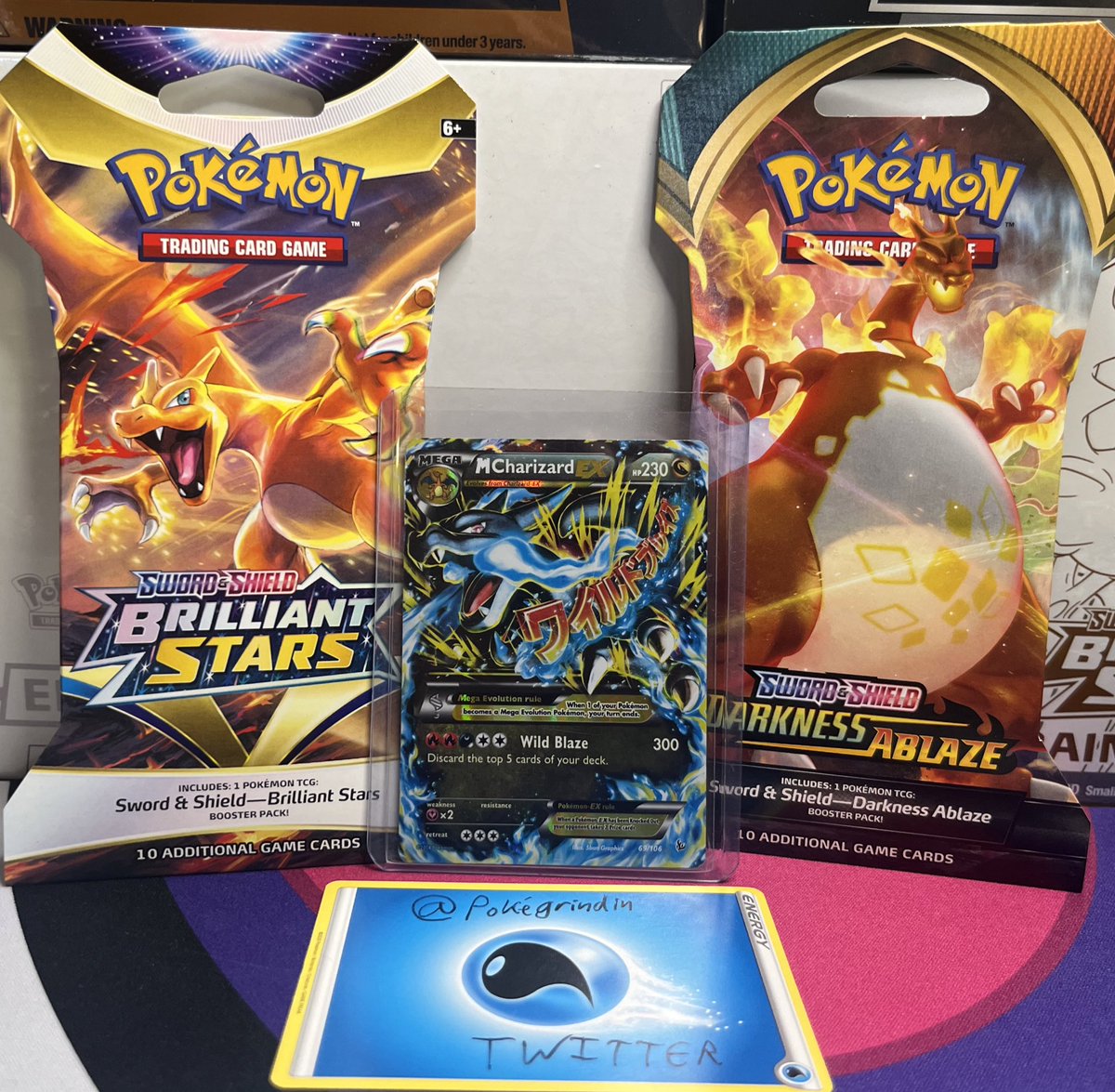 PokeGrindin's tweet photo. 🔥 Charizard Giveaway 🔥

Just Retweet to enter 

Winner tagged and DM’d in 3 Days. Winner receives a Charizard Card (HP) and Two sleeved Charizard booster packs. 
Free shipping on all giveaways 😃 
*Followers only https://t.co/YYyK2VfkO2