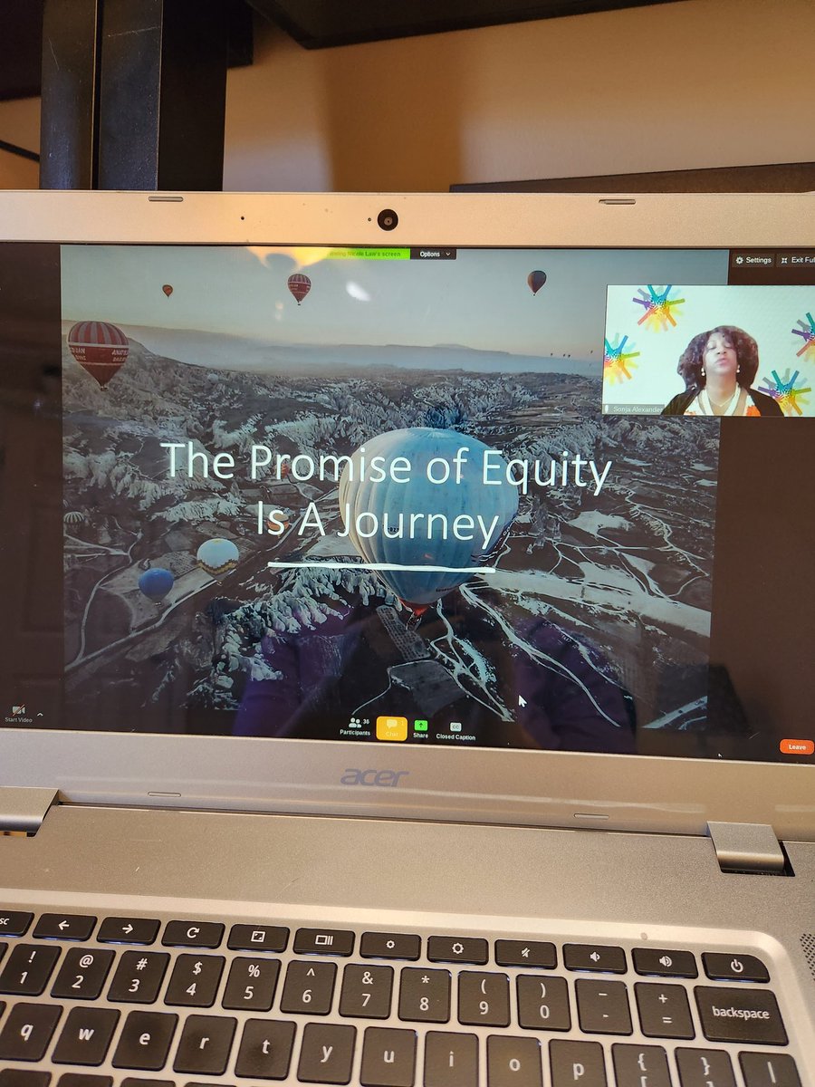 MsKay__ELA's tweet photo. Y'all! @Doc_Nik307 and @learnersquared are sharing some amazing knowledge. And the breakout rooms giving us space to process. My cup is full! #virtualequity https://t.co/QlT1vzxg3N