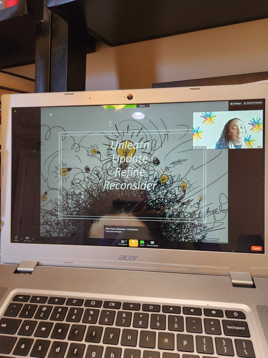 MsKay__ELA's tweet photo. Y'all! @Doc_Nik307 and @learnersquared are sharing some amazing knowledge. And the breakout rooms giving us space to process. My cup is full! #virtualequity https://t.co/QlT1vzxg3N