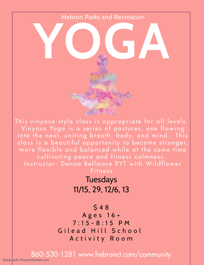 HebronCTRec's tweet image. New Barre and Yoga sessions with Donna Bellmore have been added!  Register now, space is limited.