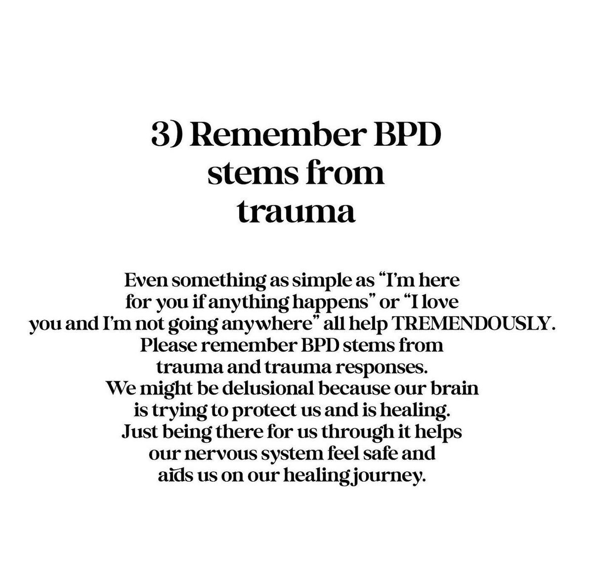 hippiegothgirl_'s tweet photo. How to help a loved one with BPD/Paranoia💜
#bpdawareness #paranoia #ptsdrecovery #ptsdawareness #ptsd #bpdmemes #bpdproblems #bpdlife #borderlinepersonalitydisorder #mentalhealthawareness #mentalillnessawareness #mentalillness #mentalillnessrecovery https://t.co/bR5gLjtjal