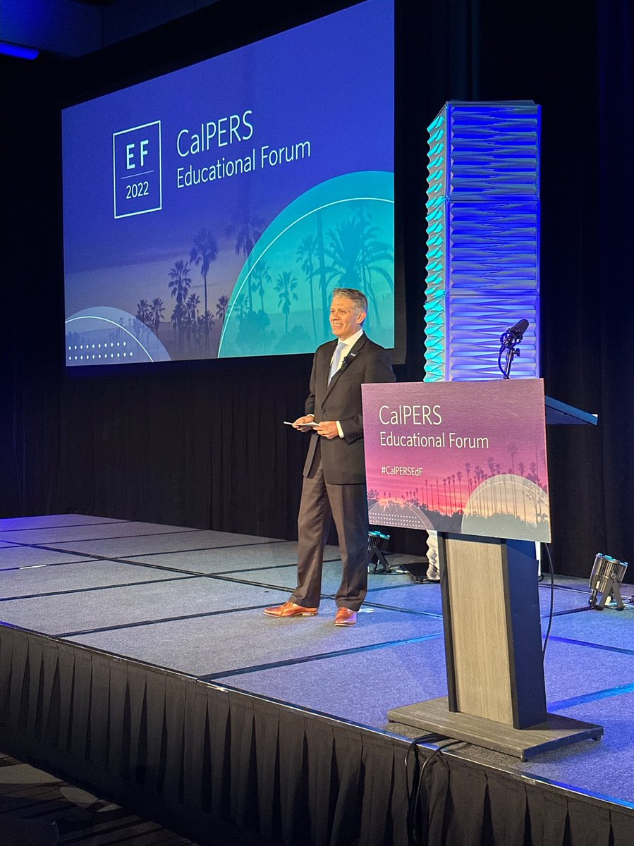 “It takes all of us working together to deliver the pension and health benefits our 2 million members are counting on every day.” - #CalPERSBoard Member Jose Luis Pacheco on stage at #CalPERSEdF