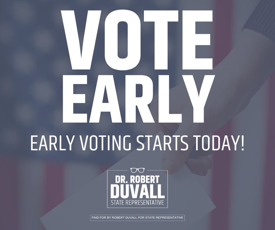 Early Voting starts today in Kentucky. Choose a conservative vision for Warren County with Dr. Robert Duvall! Find where to vote at vrsws.sos.ky.gov/ovrweb/govoteky