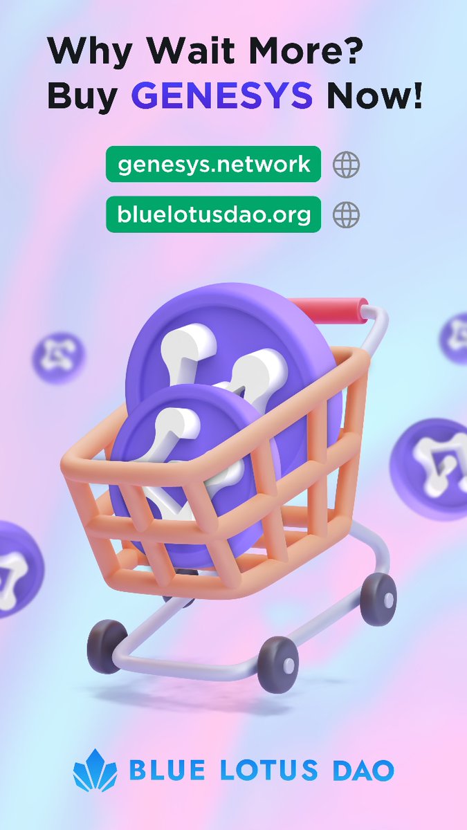 Rapha12344321's tweet image. Genesys.Network
@Rolando Bitcoin
#gsys #genesysnetwork 
 #bl#bluelotusdao 
discord.gg/rKecum2hwF