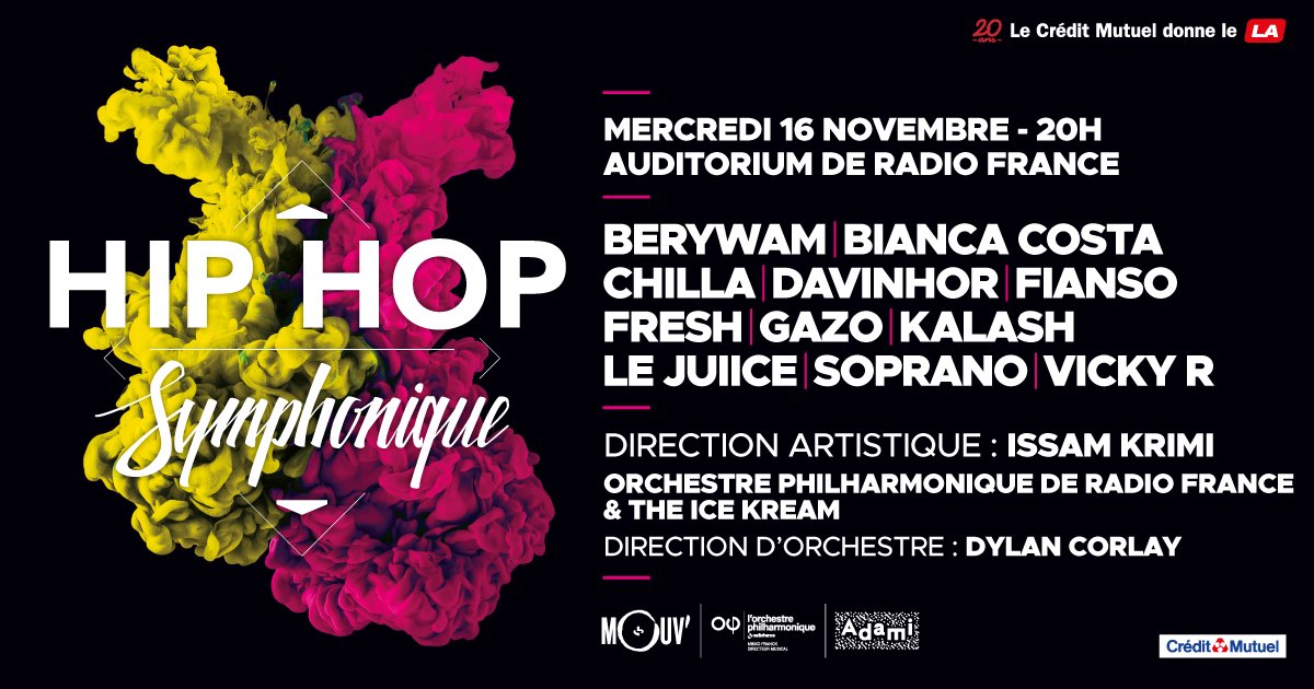 🚨🚨OUVERTURE DE LA BILLETTERIE🚨🚨 #HipHopSymphonique 🎟️ …terie.maisondelaradioetdelamusique.fr/selection/even… Adami x @mouv x @PhilharRF