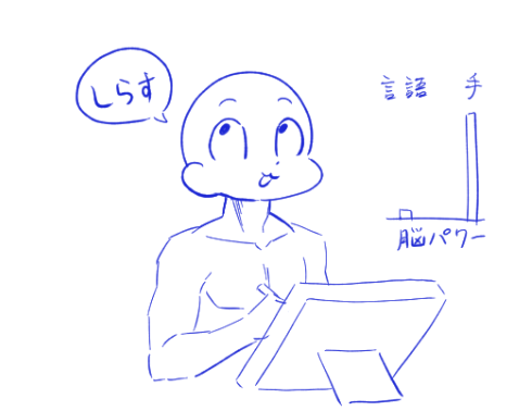 絵描きながらお話すると、脳のキャパがお手手に持って行かれてるから会話が疎かになるよね〜 