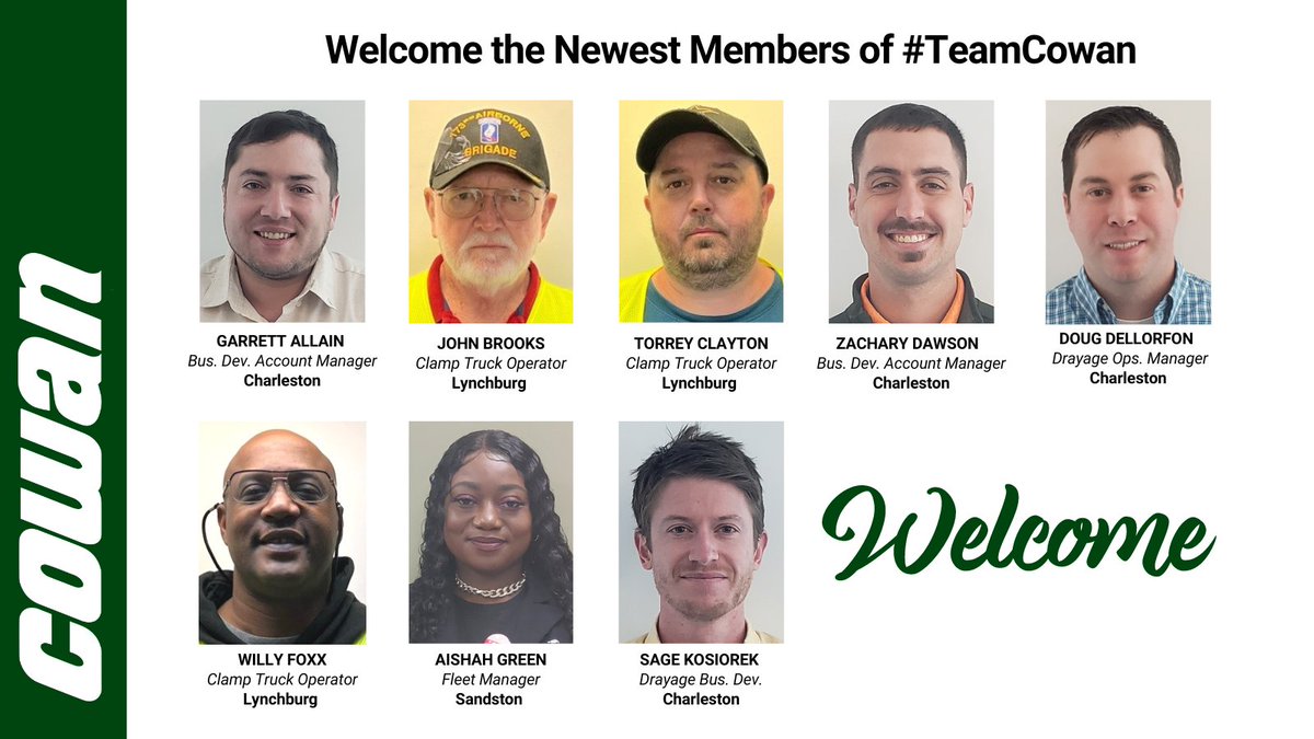 November is all about being thankful… and today we are thankful to be welcoming these new members of #TeamCowan!
As we wrap up 2022 and get ready to head into 2023, there’s no better time to jump on board with Cowan Systems! 
cowansystems.com/careers/