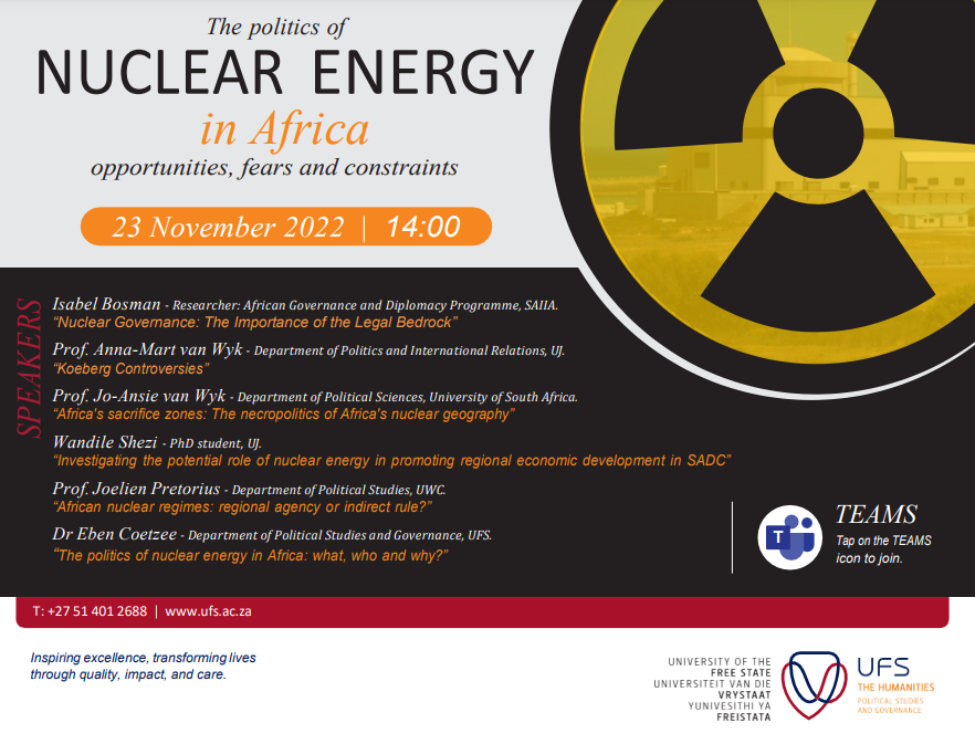 Looking forward to join dear colleagues on 23 Nov 2022.

I will be speaking on Africa's nuclear sacrifice zones and the necropolitics of the continent's nuclear geography. 
<a href="/NTI_WMD/">NTI</a> <a href="/hfoy/">Hubert Foy</a> <a href="/VCDNP/">VCDNP</a> @GabrielleHecht <a href="/nuclearban/">ICAN</a> <a href="/NKnowledges/">Nuclear Knowledges</a> <a href="/NNygn/">Nigerian Young Generation in Nuclear (NYGN)</a> <a href="/NuclearOslo/">OsloNuclearProject</a>