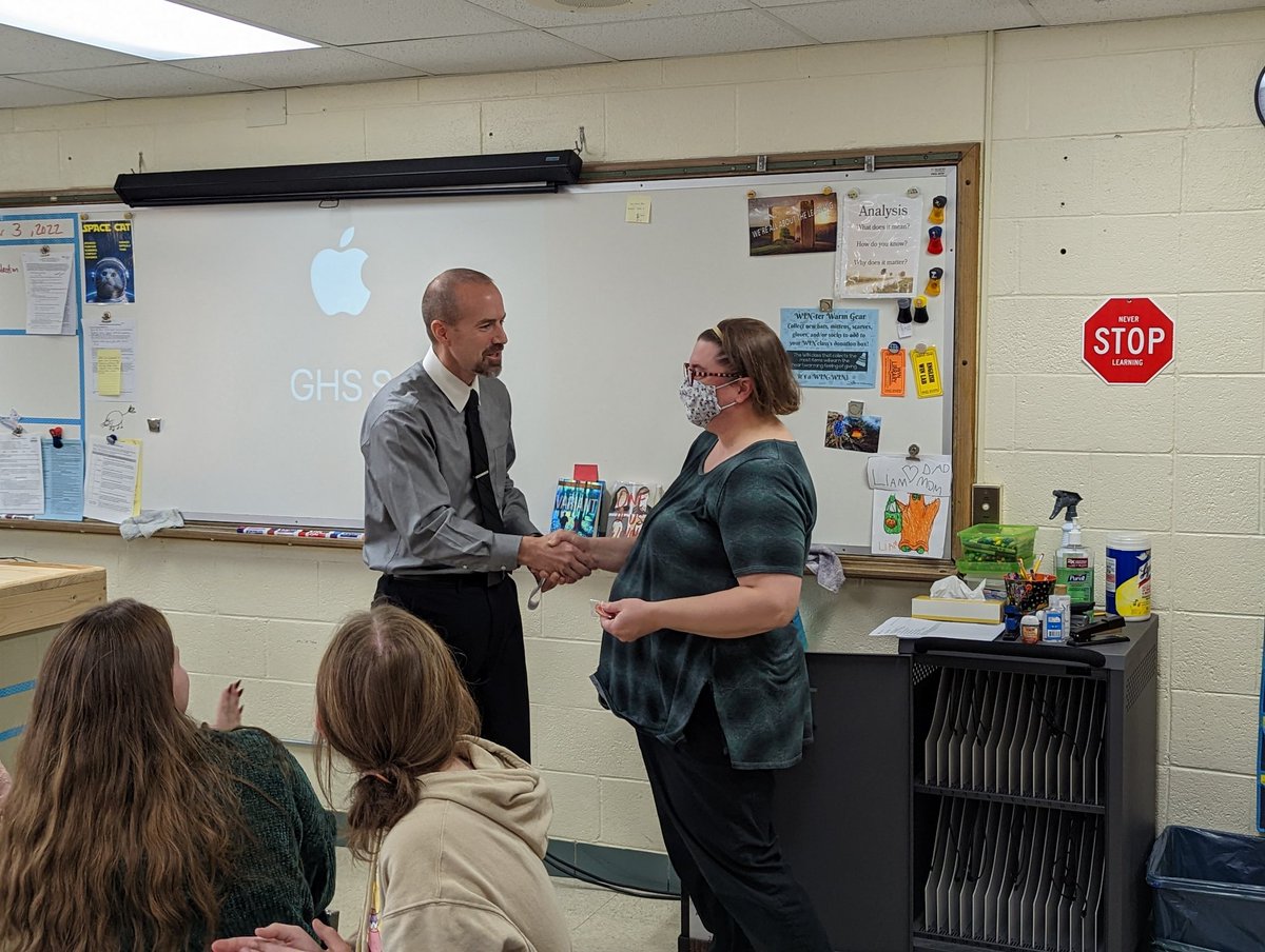 Ryerson_Tom's tweet photo. Congratulations to Mrs. Anton on receiving a Maple Leaf Medallion! https://t.co/6Vm8awPd02