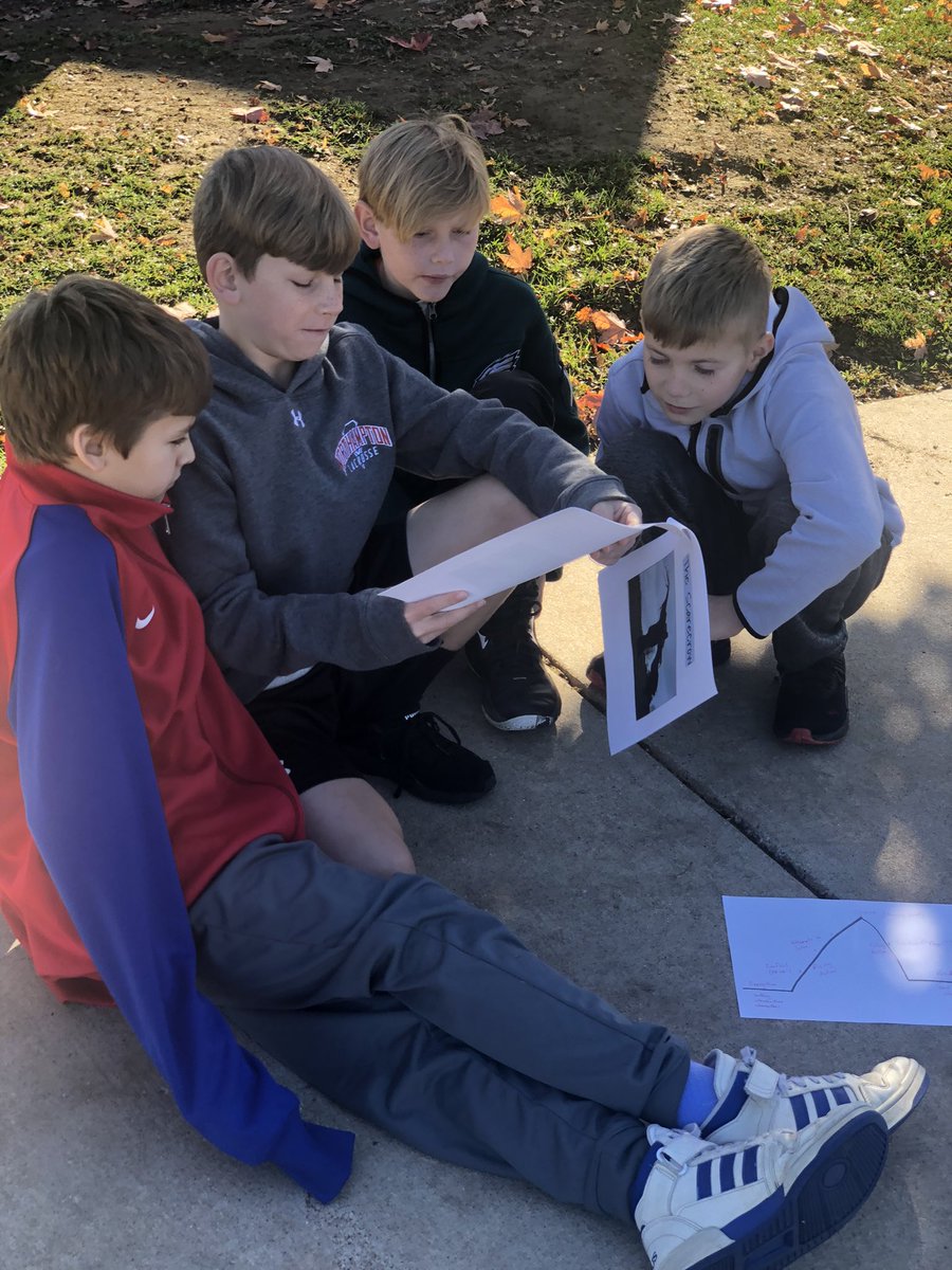 MStevensNASD's tweet photo. Our 5th Gr Ss @nasdborough took the classroom outside today! Ss ❤️ collaborating and creating story arcs. So proud of their effort and work! #kkidslearn #boroimpact @trachtimes https://t.co/lCsLTx6RYA