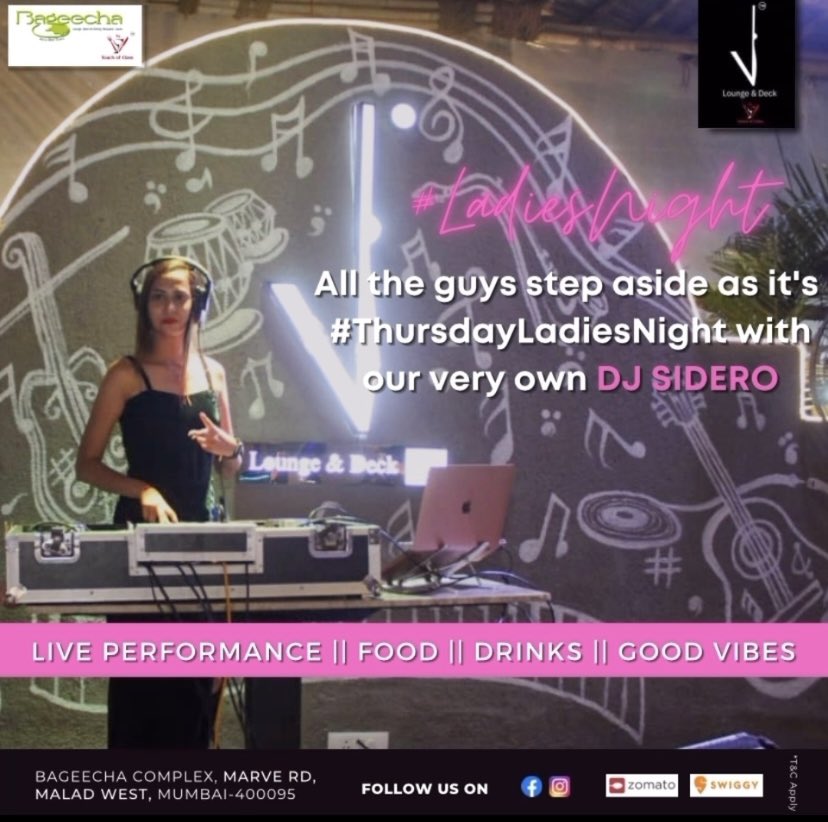 djsidero's tweet photo. You call it Thirsty or Throwback 😬

Come let’s enjoy Thursdays together @vloungedeck 

#workoholic #djslife #thursdayvibes #thirstythursday #throwbackthursday #musicforlife #femaledj #femaledjindia #djsidero https://t.co/8GCww1Lcw1