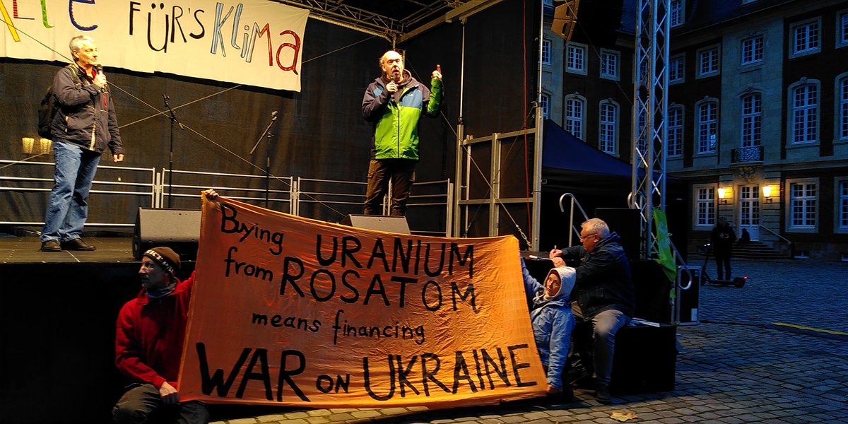 Slivjak fordert die G7 Regierungen die Einfuhr russischer Energien zu stoppen. Das ist was jetzt geschehen muss.#sofa #Muenster #ecodefence