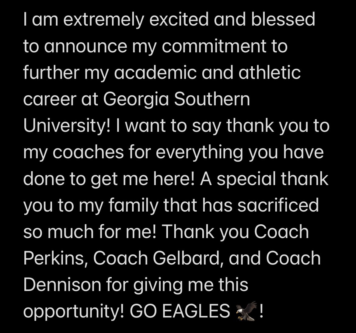 GO EAGLES 🦅!! <a href="/CoachPerkinsSB/">Sharon Perkins</a> <a href="/heather_gelbard/">Heather Gelbard</a> <a href="/MaryBethDen/">Mary Beth Dennison</a> <a href="/GSAthletics_SB/">Georgia Southern Softball</a> <a href="/WildfirePaulson/">Windermere Wildfire Paulson 2008-2025</a>