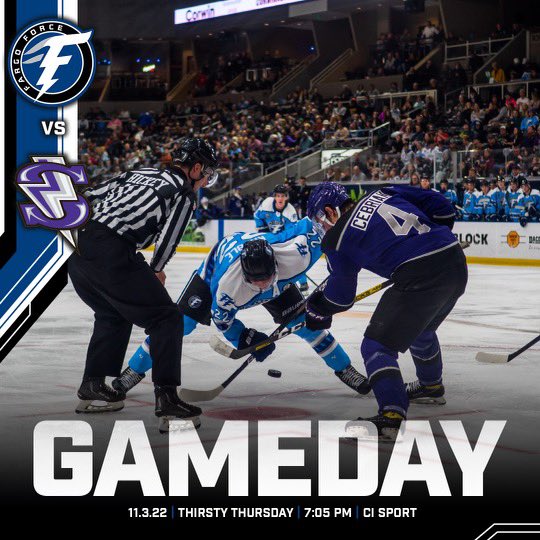 FargoForce's tweet photo. We love a Thursday #GameDay!

🆚 @tricitystorm 
📍 @scheelsarena 
⏰ 7:05 PM CT
🍻 Thirsty Thursday
🔗 @FloHockey 
📻 https://t.co/aaeCyQwuji

#ForceNation⚡️ | #FGOTCS https://t.co/zWlyv29w2n