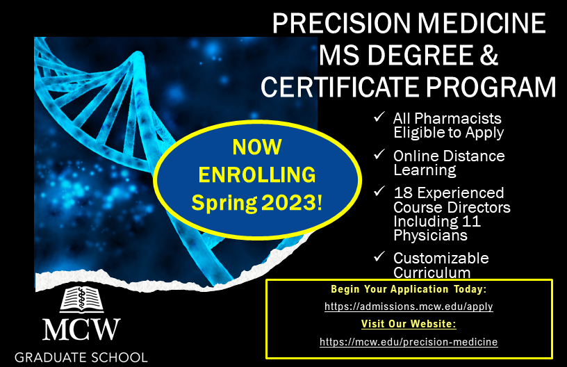 MCW Precision Medicine MS Degree & Certificate tweet media