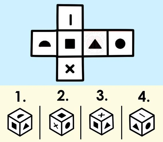 PennyDellPuzzle's tweet photo. Which cube will be created when the flat piece is folded? https://t.co/o6LuGTjFeE