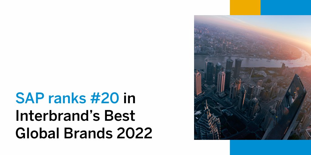 Our innovation. Our strategy. Our culture. 

We're proud to rank #20 in <a href="/Interbrand/">Interbrand</a>'s Best Global Brands 2022: sap.to/6010MtwxY