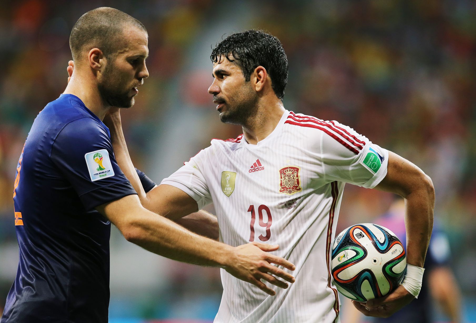 Classic Football Shirts on X At the 2014 World Cup Spain became the first team ever to wear three different kits. An emergency white kit was produced for the Holland game after