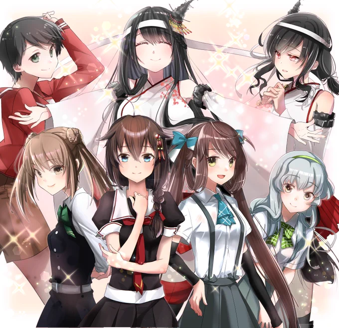 西村艦隊集合絵ですアニメ開始おめでとうございます! 