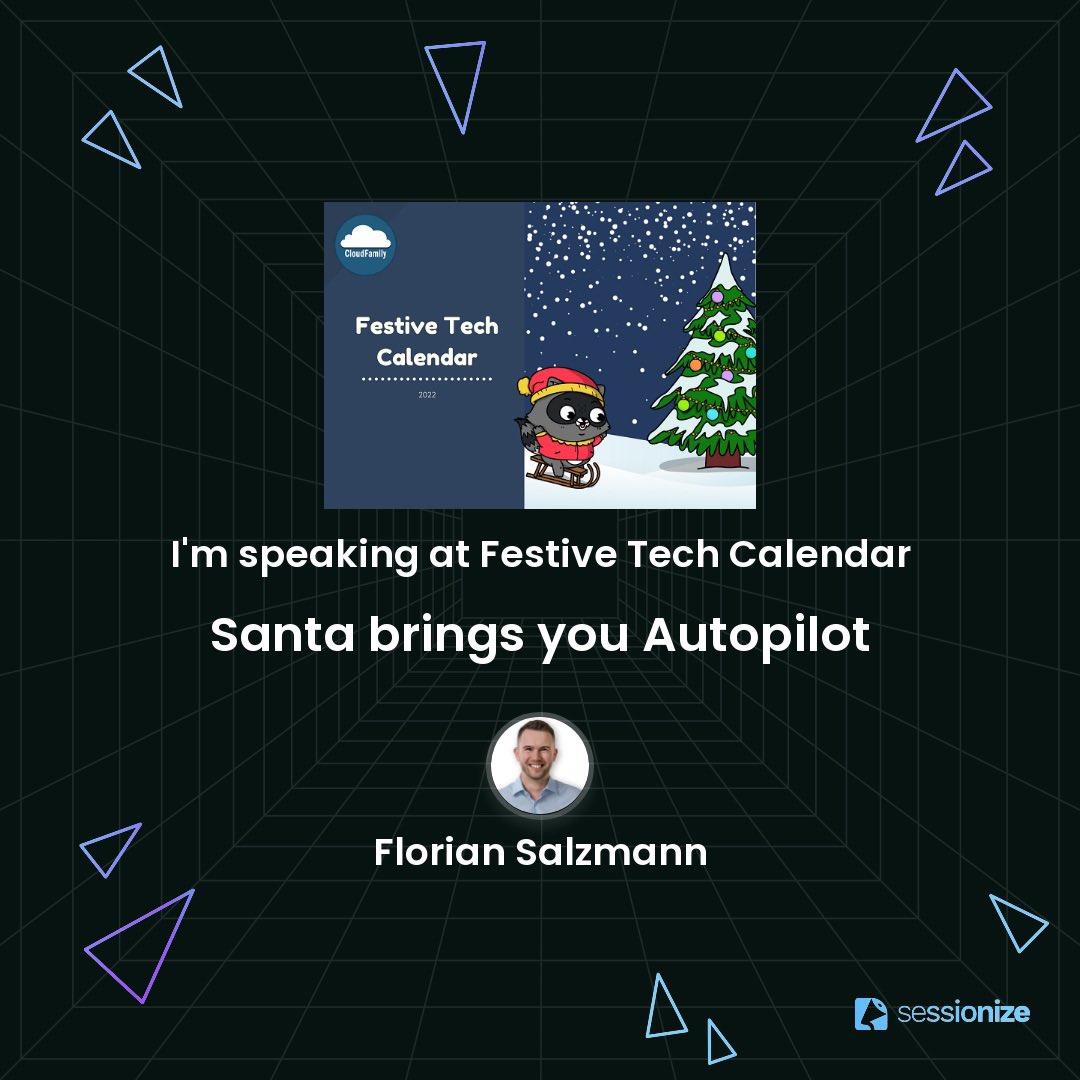 FlorianSLZ's tweet image. Stay tuned! A lot of #community content will come to you with the #festivetechcalendar2022