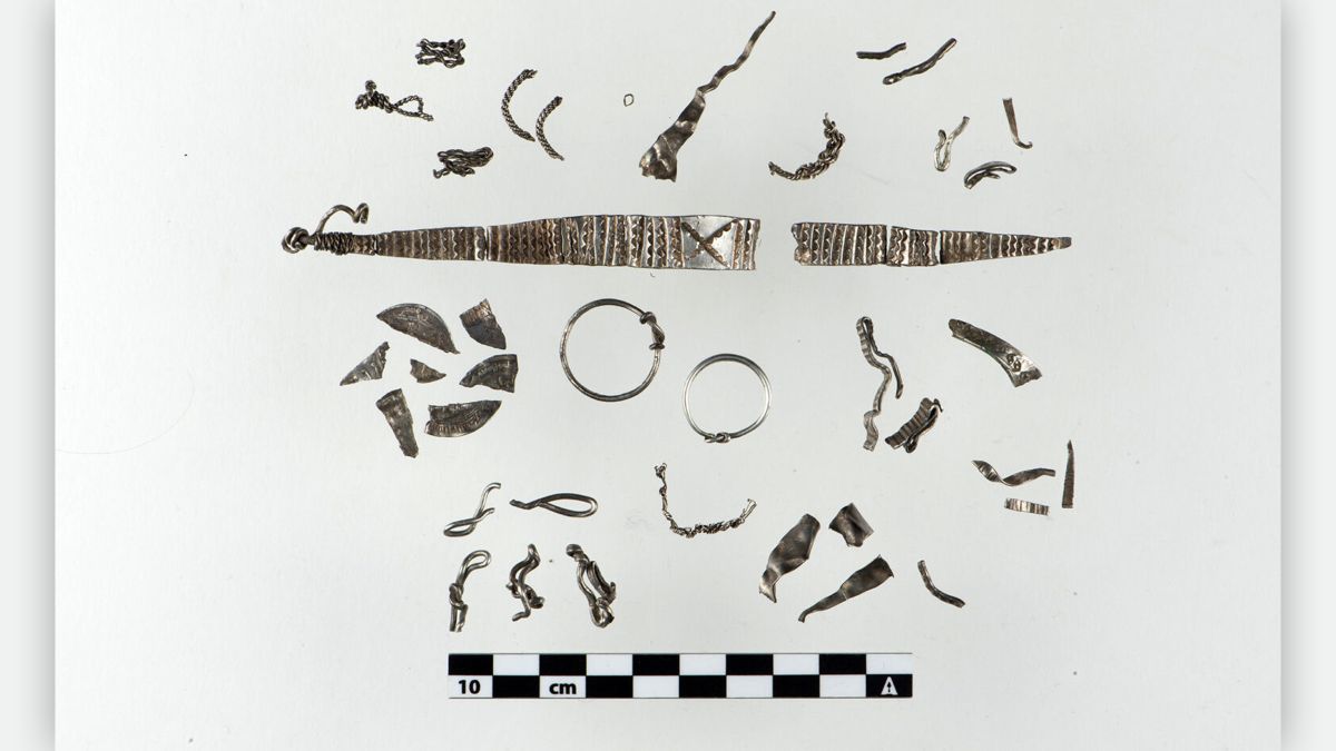 Metal detectorist stumbles across Viking treasure hoard in Norway 

In the ninth century A.D., this treasure might have bought half a cow. (Image credit: Brigit Maixner)

livescience.com/amateaur-finds…