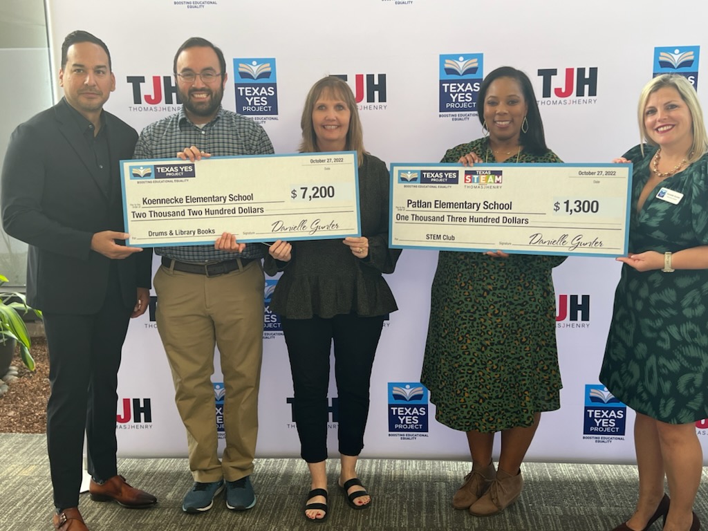 Texas STEAM grants were awarded to <a href="/KoenneckeES/">Koennecke Elementary</a> and <a href="/PatlanES/">Patlan Elementary</a> on Oct. 27. The funding is made possible through the <a href="/texasyesproject/">texasyesproject</a> and injury attorney and philanthropist <a href="/thomasjhenrylaw/">Thomas J. Henry Law</a> to bolster STEAM education opportunities.
#WeAreSeguin