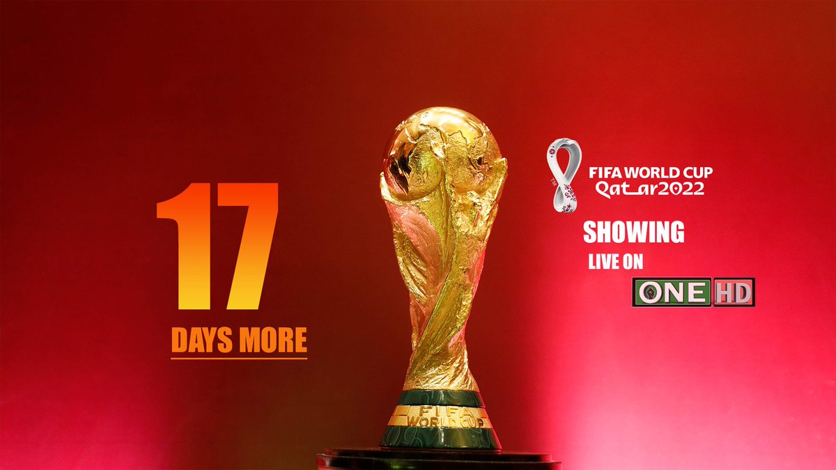 onehdtelevision's tweet photo. Fifa world cup QATAR 22 will be live on ONE HD Television....17 days more https://t.co/kkVvYT5pjF