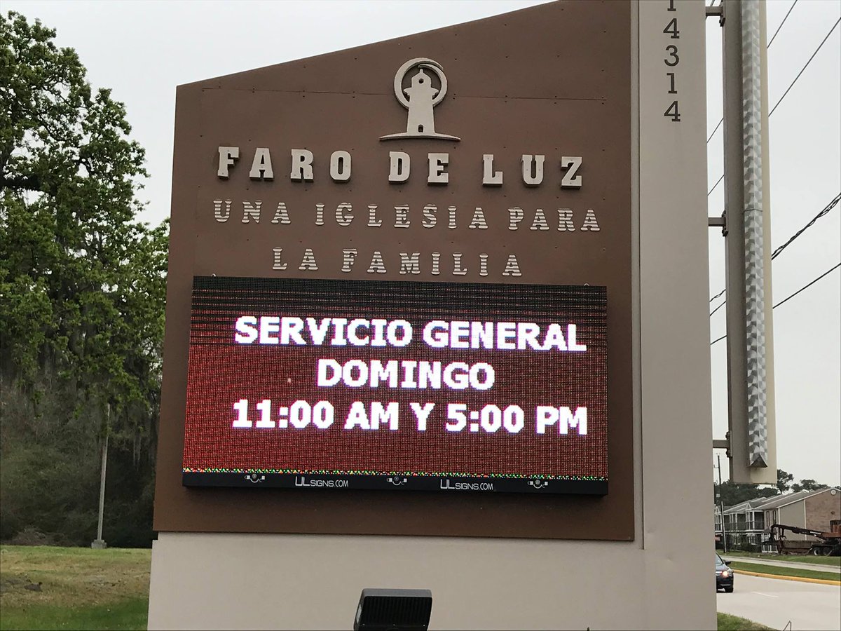 ULsigns_'s tweet photo. Thank you Faro De Luz church for choosing us as your LED digital sign provider.
https://t.co/frI1F98WyP
Call us now 832-680-6111. #LEDdigitalsign #LEDsign #P10sign #Outdoorsign #LEDmessage #LEDmessageboard #LEDelectronicsign https://t.co/BYRx2mrFV7