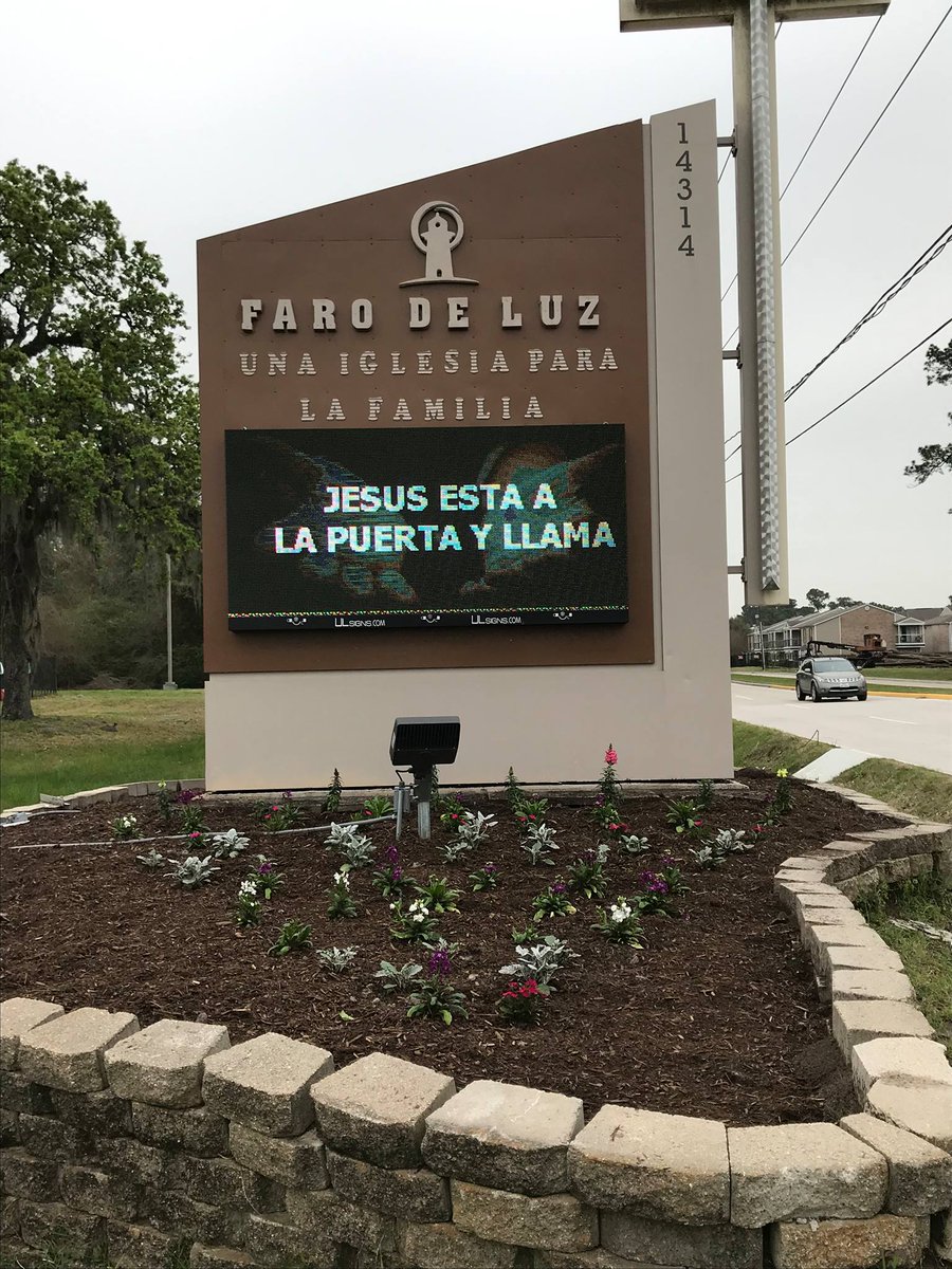 ULsigns_'s tweet photo. Thank you Faro De Luz church for choosing us as your LED digital sign provider.
https://t.co/frI1F98WyP
Call us now 832-680-6111. #LEDdigitalsign #LEDsign #P10sign #Outdoorsign #LEDmessage #LEDmessageboard #LEDelectronicsign https://t.co/BYRx2mrFV7