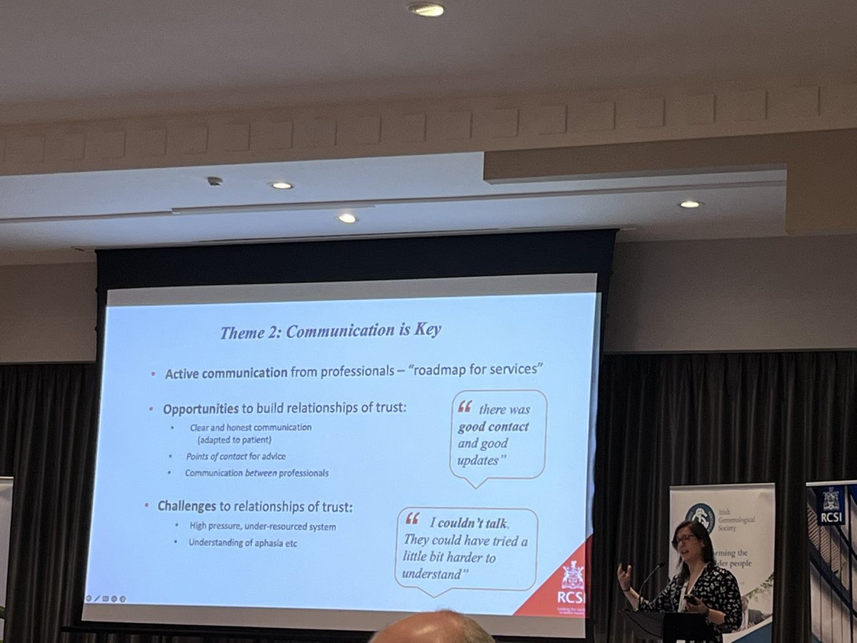_JohnE_'s tweet photo. “Discontinuity of care” and “lack of services/supports post-discharge” - @EithneSexton presents important Irish Research on #stroke at @irishgerontsoc conference https://t.co/HR4FwHPjh8
