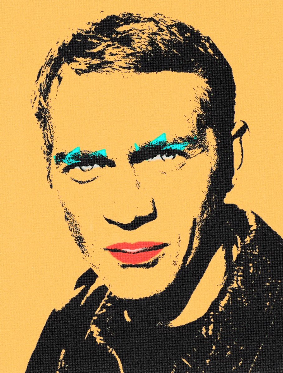 pauljohnsontog's tweet photo. McQueen #popart #popartstyle #warholstyle #stevemcqueen https://t.co/nowILk2yre
