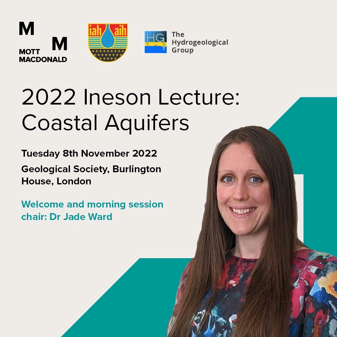 Looking forward to welcoming everyone next week at the Ineson Lecture 2022!

#CoastalAquifers is the theme this year. Important as we balance the pressures of managing #groundwater and #SalineIntrusion 

Register now! hydrogroup.org.uk/2022-ineson-le…

#hydrogeology