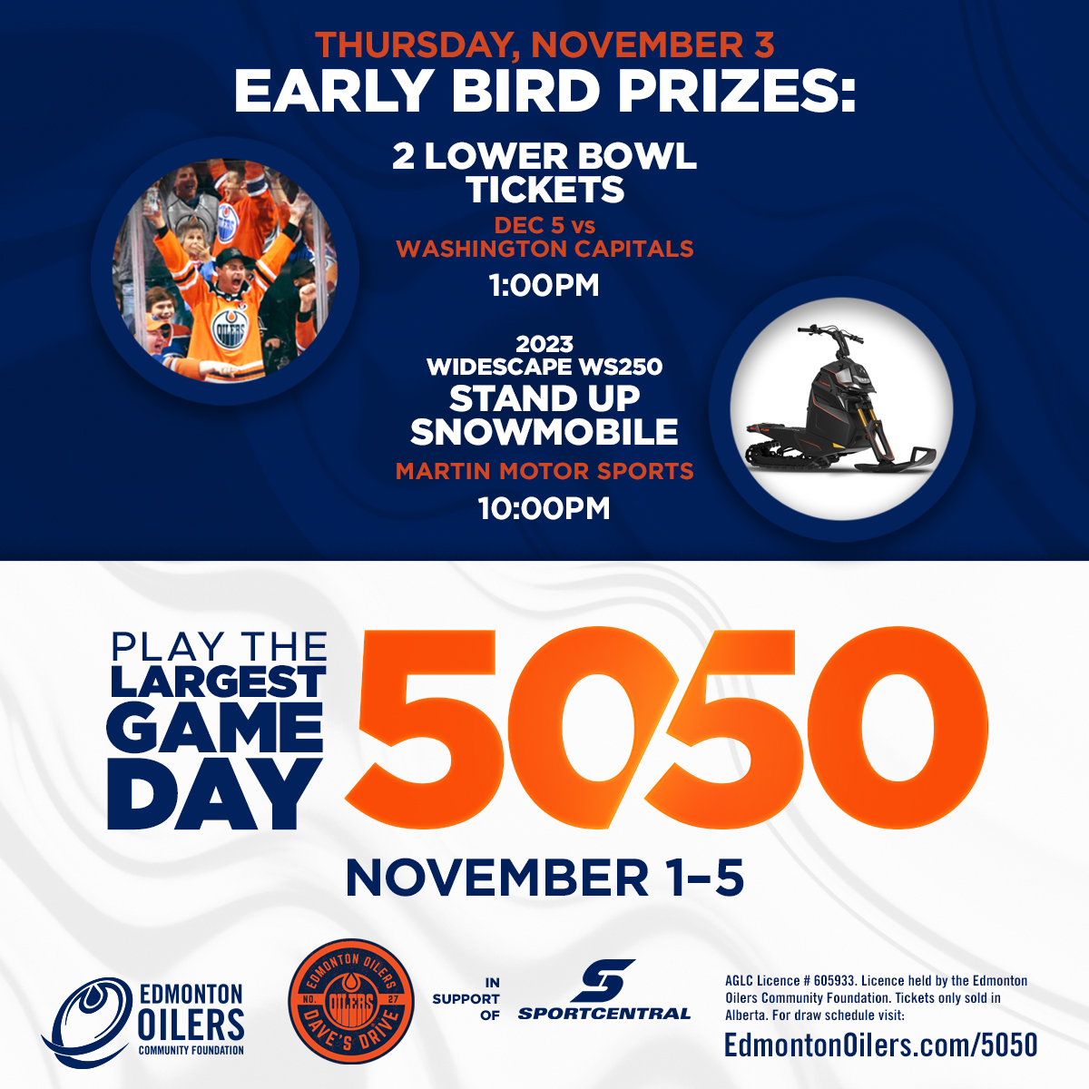 Oil_Foundation's tweet photo. Well this is an appropriate early-bird prize given the recent weather shift! βοΈ
We've got a stand-up snowmobile from @MartinMotoSport up for grabs tonight as the 50/50 in support of #DavesDrive with @SportCentral_AB continues for the #Oilers HOF game!
π https://t.co/WOZNGhYVye https://t.co/QLxwqy7Jp2