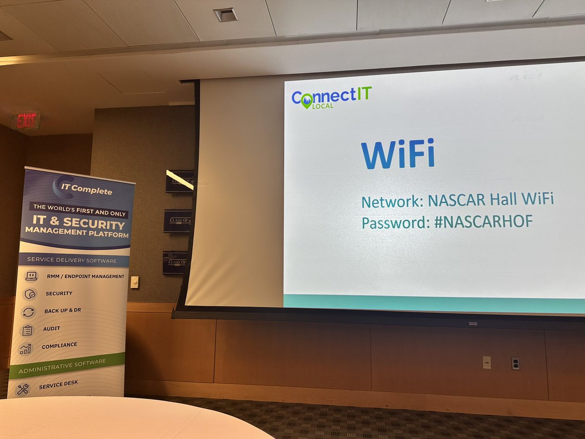 followinfinit's tweet image. Hanging out at @NASCARHall for #connectITlocal in #charlottenc today. #msp #kaseya #ITsupport #techsupport #ohio #charlotte #youngstown #warren