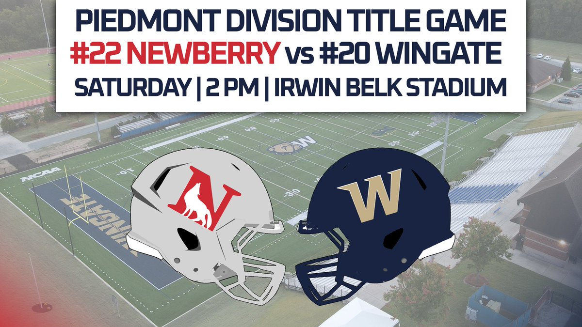 WU_Bulldogs's tweet photo. #20 @WingateFb hosts #22 Newberry Saturday at 2 with a spot in the inaugural SAC title game on the line!

Here's the full preview &amp; how to follow as the 'Dogs play for the Piedmont Division Title Saturday! 

Story | https://t.co/Q9bAxTkvYP

#OneDog https://t.co/xi0pjNZuxe