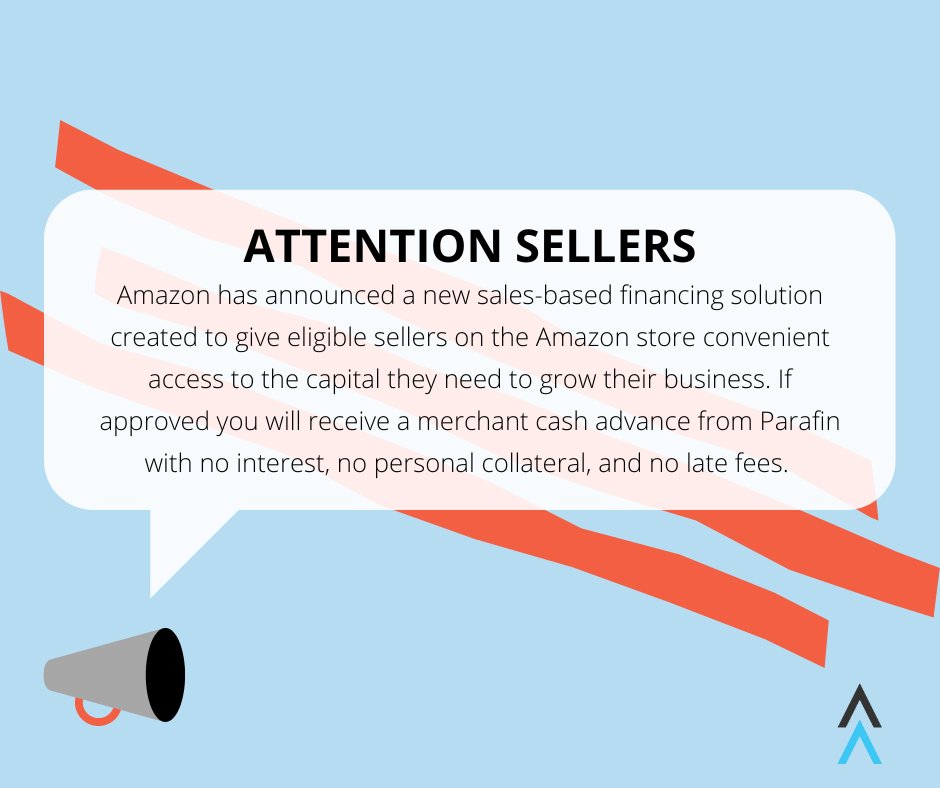 viral_launch's tweet image. 🚨Attention Sellers 🚨 

Amazon has announced a new sales-based financing solution from Parafin. Check out Seller Central to learn more. 

#AmazonUpdate #AmazonPPC #Amazon  #Amazonseller #keywords #Ecommerce #PPC #Entrepreneur #AmazonSEO #AmazonAdvertising #Amazonholiday