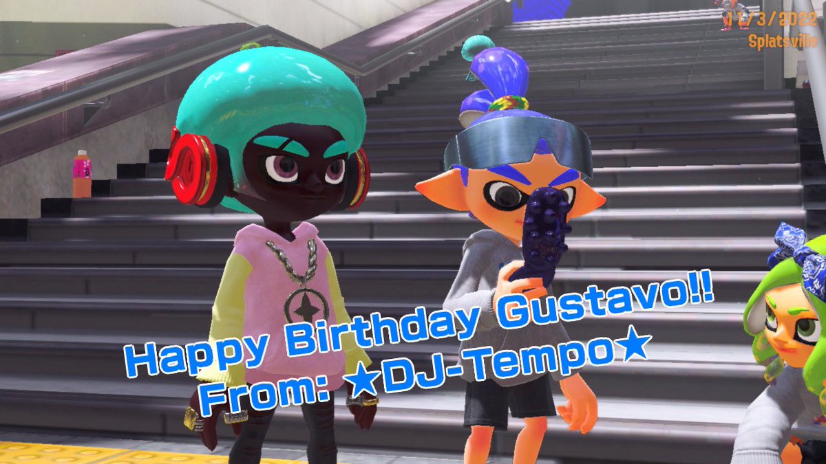 ShortFusedTempo's tweet photo. Happy Birthday to the one and only @LightBlueSquid 😊🎉
You've grown so much! And Tempo here, is wishing you a Happy Birthday as well! 🎉
#HappyBirthday #Splatoon3 https://t.co/IJw5DkfNFn