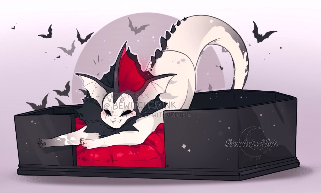 BewitchedInk's tweet photo. Vamporeon would 100% sleep in a little coffin bed~  🩸🦇🩸 https://t.co/wJQueelBCO