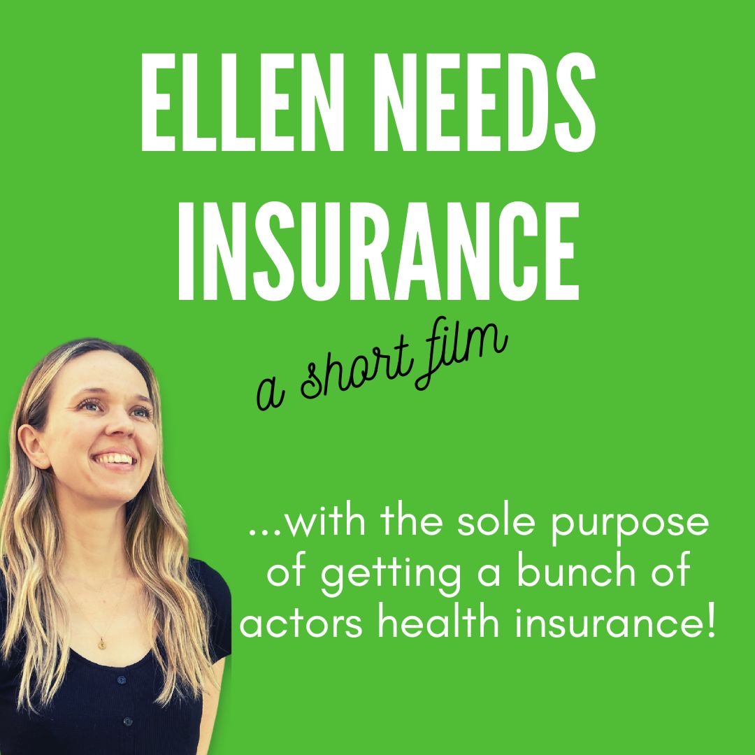 drujohnston's tweet photo. My wife, Ellen Haun, realized she only needed to earn $804 more in order to qualify for SAG Health Insurance. So we're to making a short film called "Ellen Needs Insurance" to pay her and every other actor we cast the amount they need to get insurance. https://t.co/OBCBOyJesy https://t.co/e20foRzDT4