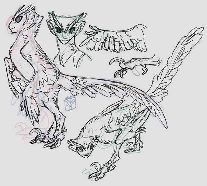 Raptor people aliens that usually hang out in my brain 