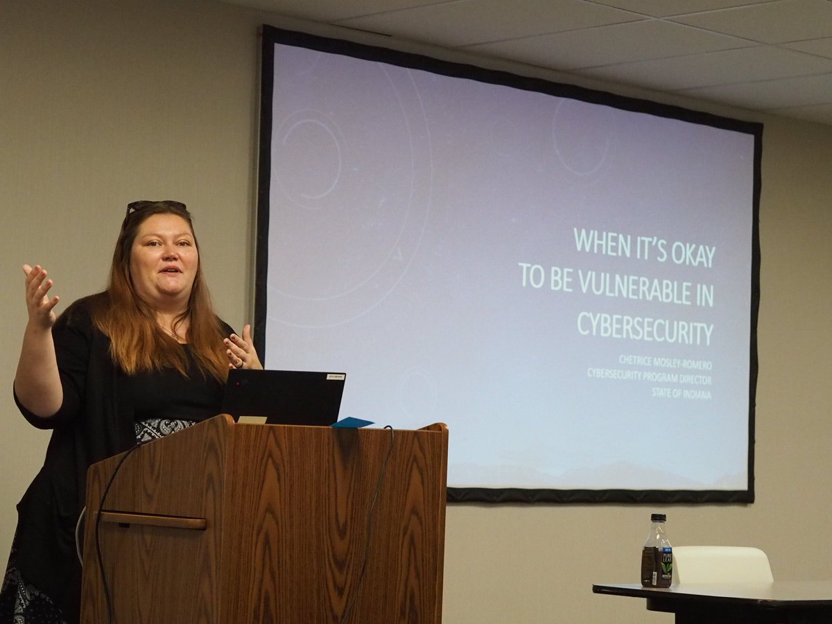 Inspn_org's tweet photo. #InSPN - Cetrice Mosley-Romero “When It’s OK to be Vulnerable in Cybersecurity” at our quarterly meeting. 

New website has been launched as of last week. https://t.co/IFPFYxsaBt

Other highlights: 

Human connections 
Cyber Courage
Vulnerable
Synergy https://t.co/VMMYja1tvC